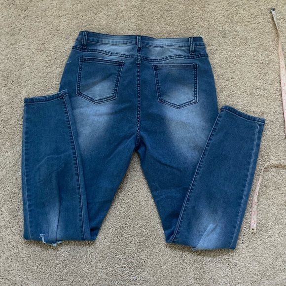 Shein Denim Ripped Jegging Sz XL - Picture 3 of 5